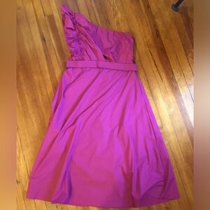 Elegant One-Shoulder Raspberry Pink Dress, size XL, Amazon Zesica Brand